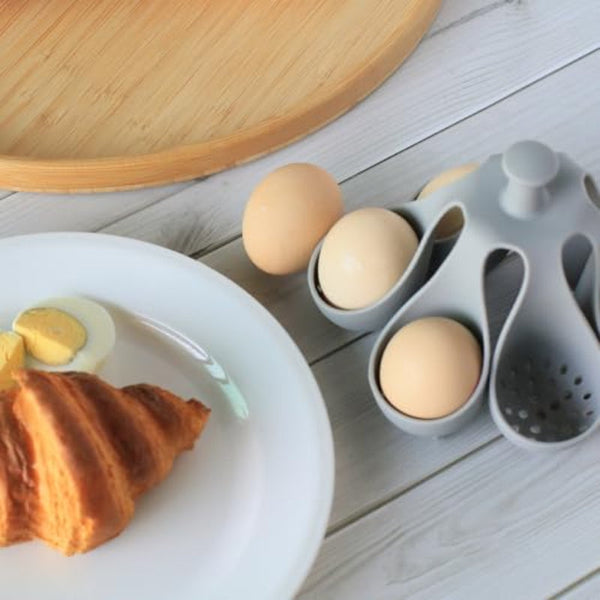 Egg Cooker Baking Supplies 6 Eggs Carton Kitchen Utensils Mold Silicone Gray 1 Piece Other Kitchen Gadgets