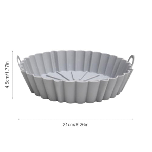 Baking Supplies Airfryer Tray Kitchen Utensils Pan Cake Moulds Silicone Mat Gray Round 1 Piece Baking Trays