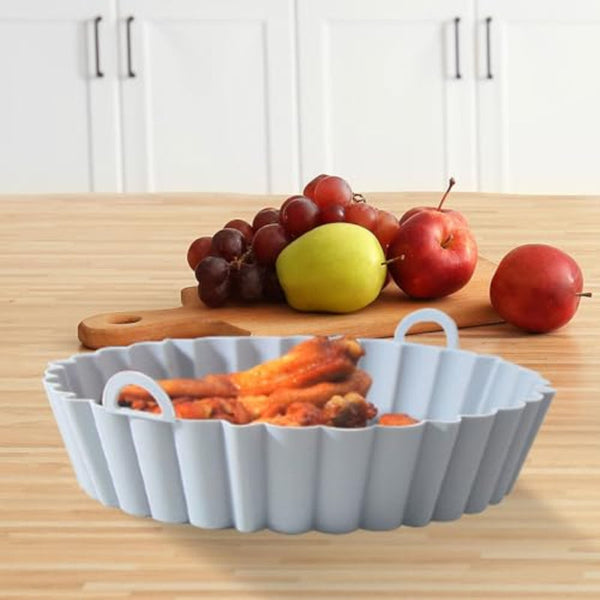 Baking Supplies Airfryer Tray Kitchen Utensils Pan Cake Moulds Silicone Mat Gray Round 1 Piece Baking Trays