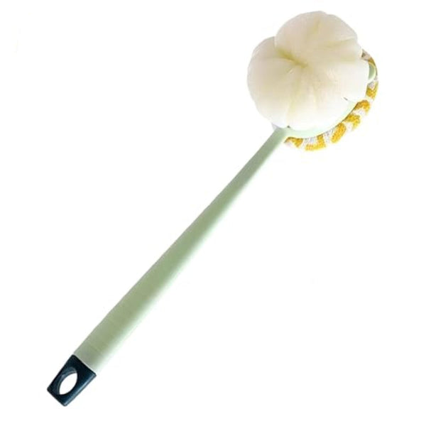 Brush Bath Shower Scrub Dry Body Long Handled Sponge Scrubbing Back Double Sided Green 1 Piece Bath Brushes & Sponges