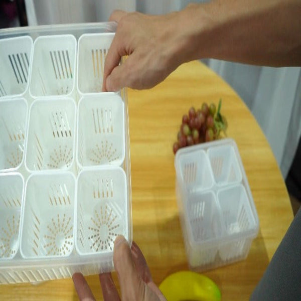 4 Compartment Food Storage Box With Lid White Food Storage Containers