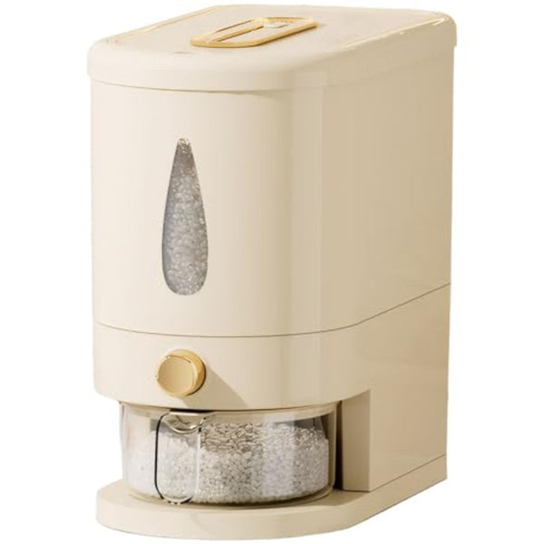 5Kg Airtight Rice Dispenser With Measuring Cup White Kitchen Storage Storage Boxes