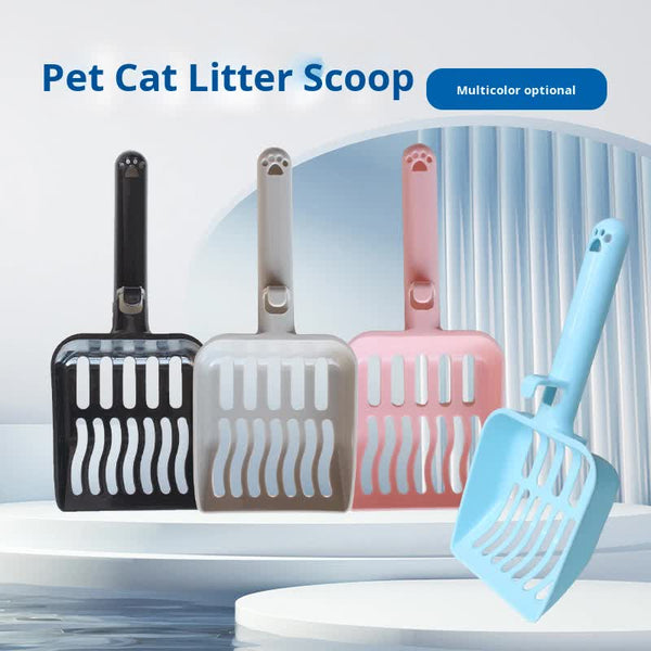 Cat Litter Scoop Food Box Cats Cleaning Black Gray Blue Pink 4 Pieces Litter Scoops