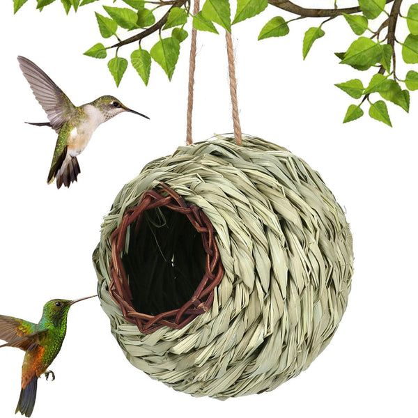 Hand Woven Spherical Birdhouse Garden Decoration Bird Houses