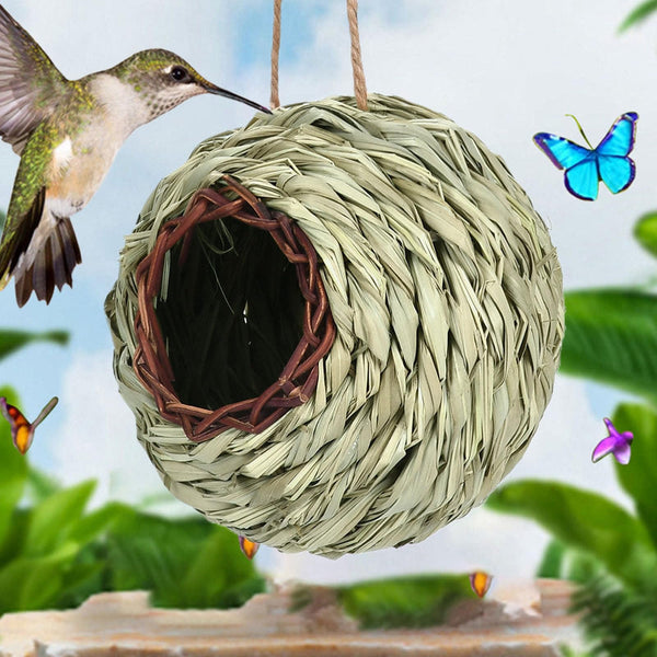 Hand Woven Spherical Birdhouse Garden Decoration Bird Houses
