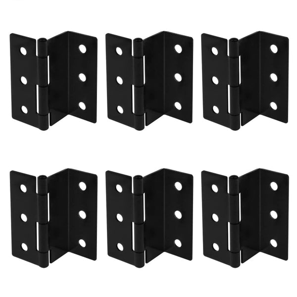 Hinges Triple Cabinets Kitchen Wardrobe Wooden Door Stopper Trash Can Suitcase Hand Luggage Iron Black 6 Pieces Door Hinges