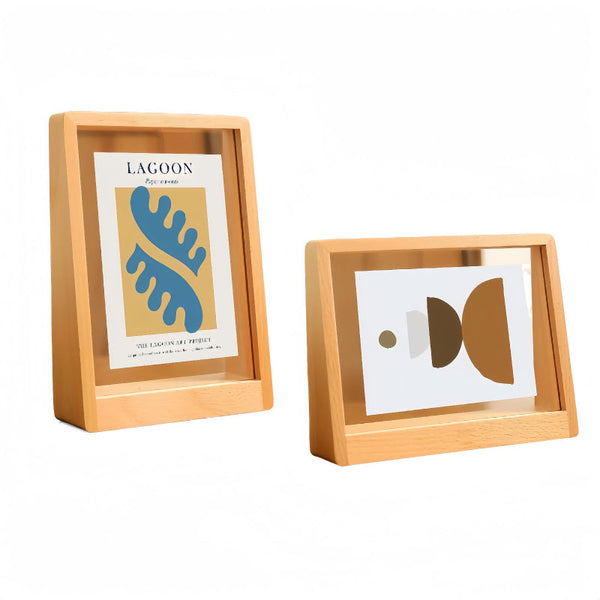 Photo Frame 3D Wooden Bedroom Decoration Living Room Christmas For Indoors Transparent 2 Pieces Photo Frames