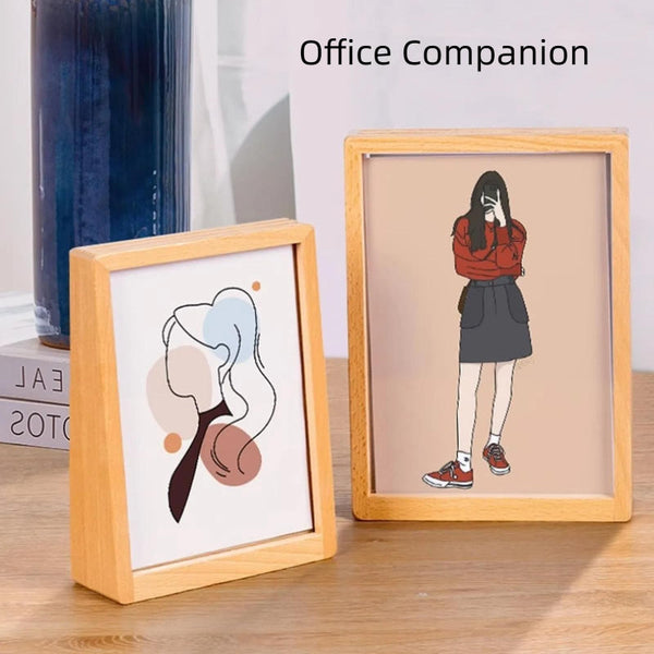 Photo Frame 3D Wooden Bedroom Decoration Living Room Christmas For Indoors Transparent 2 Pieces Photo Frames