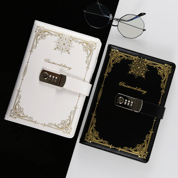 Diary Journal With Lock Password Book Notebook A5 For Adults Books Retro Creative Christmas Gifts Women Men 1 Piece Diaries Journals