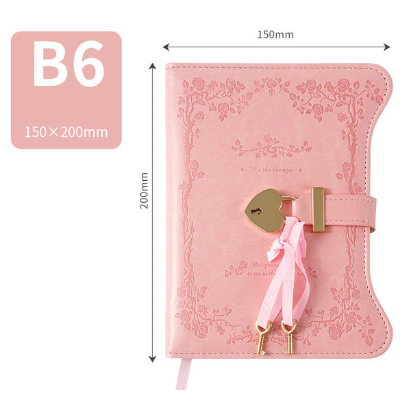 Retro Pu Leather Lockable Diary For Adults 144 Pages Diaries Journals