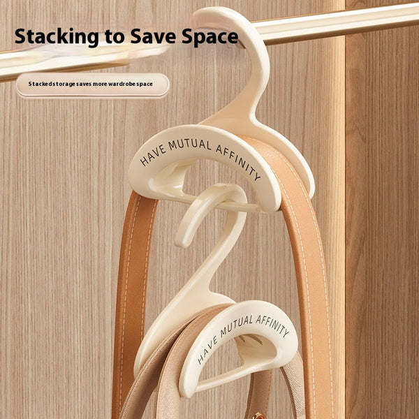 Bag Hanger Wardrobe Organizer Handbag Clothes Hangers Storage Coat Rack Accessories Shoulder Holder White 5 Pieces Hooks & Hangers