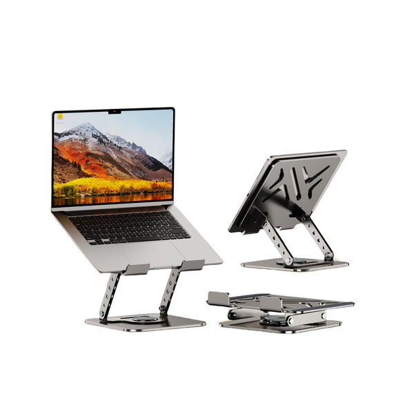 Folding Laptop Stand With 720 Degree Rotation Black Stands Holders & Car Mounts