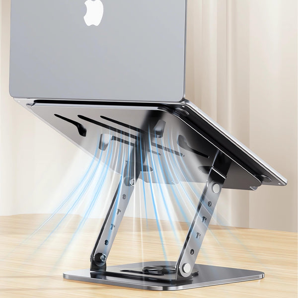 Folding Laptop Stand With 720 Degree Rotation Black Stands Holders & Car Mounts