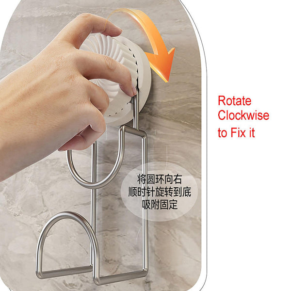 Bathroom Hooks Towel Accessories Suction Cup Sponge Holder Kitchen Hanging Organizer Wall No Drilling White 1 Piece Wall Hooks & Hangers