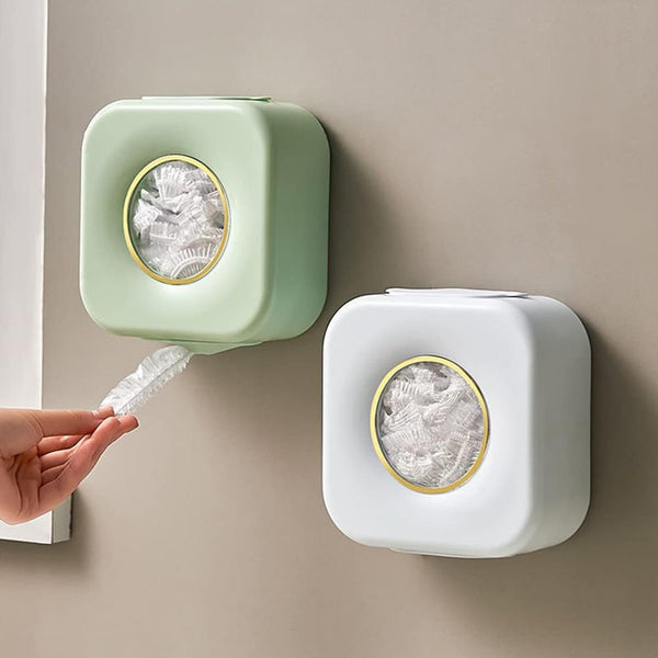 Cling Film Dispenser Plastic Bag Holder Kitchen Organizer Covers Storage Box Foil Wall Mount Bags Accessories Container White 1 Piece Cling Film Foil