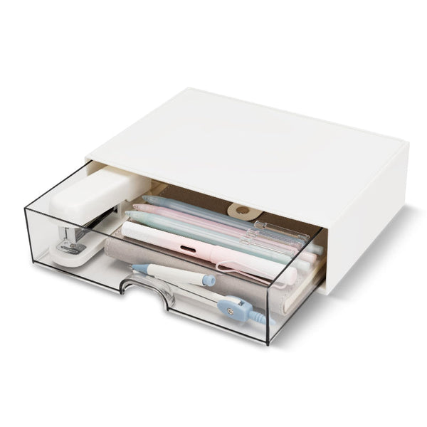 Desk Organizer Chest Of Drawers Storage Office Supplies School Makeup Box Accessories System Stacking Tray White 1 Piece Dressers & Chests Of Drawers