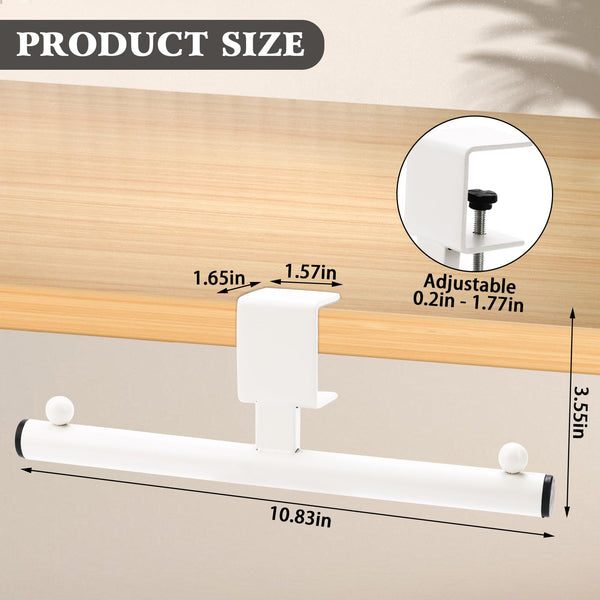 Headphone Holder Bag Hook Desk Organizer White Aluminum Alloy 20Kg Capacity Mounts & Holders