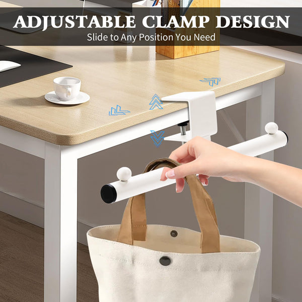 Headphone Holder Bag Hook Desk Organizer White Aluminum Alloy 20Kg Capacity Mounts & Holders