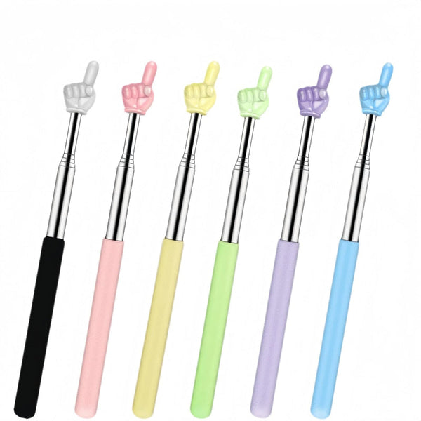 Pointer Stick Presentation Extendable Whiteboard Accessories Hand Blackboard Teaching Materials Office Supplies Teacher's Gift Digital 6 Colors Pieces