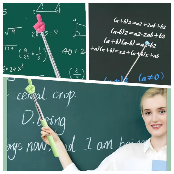 Pointer Stick Presentation Extendable Whiteboard Accessories Hand Blackboard Teaching Materials Office Supplies Teacher's Gift Digital 6 Colors Pieces
