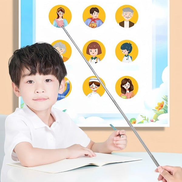 Pointer Stick Presentation Extendable Whiteboard Accessories Hand Blackboard Teaching Materials Office Supplies Teacher's Gift Digital 6 Colors Pieces