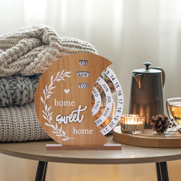 Perpetual Calendar Desk Accessories Home Decor Table Date Month Day Indicator Sweet Gift Idea 1 Piece Calendars (Current)