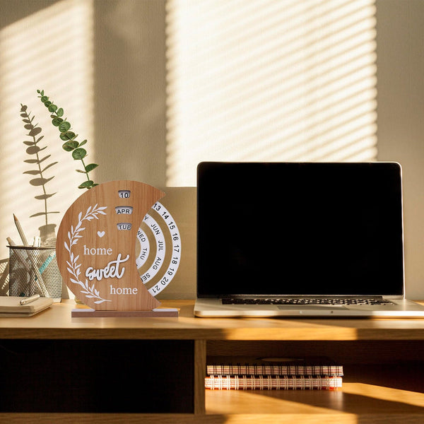 Perpetual Calendar Desk Accessories Home Decor Table Date Month Day Indicator Sweet Gift Idea 1 Piece Calendars (Current)