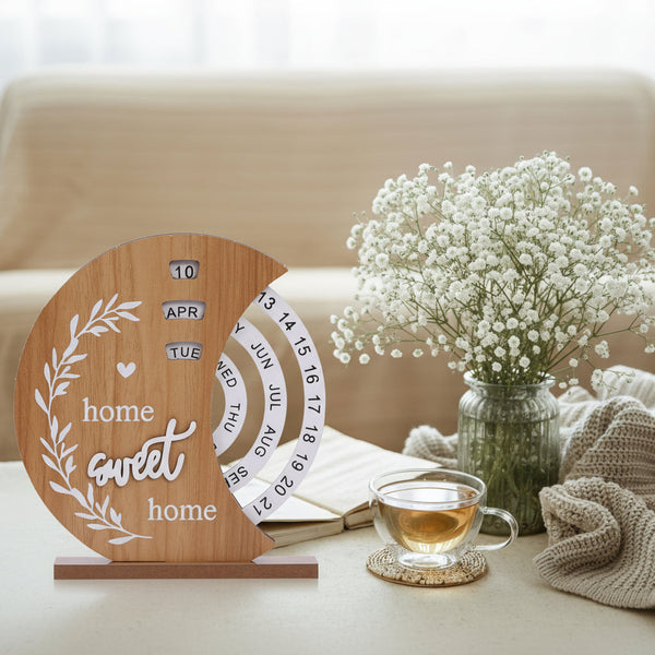 Perpetual Calendar Desk Accessories Home Decor Table Date Month Day Indicator Sweet Gift Idea 1 Piece Calendars (Current)