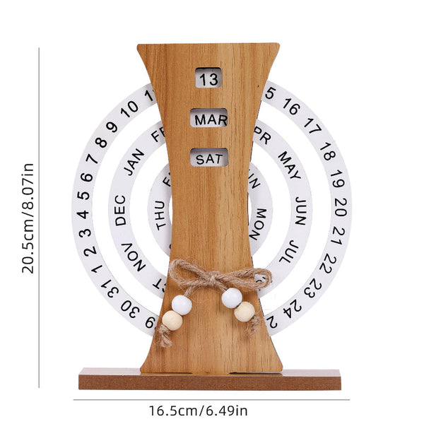 Perpetual Calendar Desk Table Home Office Decor Rotating Date Month Day Indicator Country Style Gift Idea 1 Piece Calendars (Current)