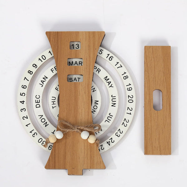 Perpetual Calendar Desk Table Home Office Decor Rotating Date Month Day Indicator Country Style Gift Idea 1 Piece Calendars (Current)
