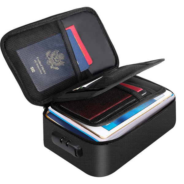 Document Organizer Storage Bag With Combination Lock Travel Folder Documents Passport Holder Office Supplies Security Water Repellent Tablet Administr