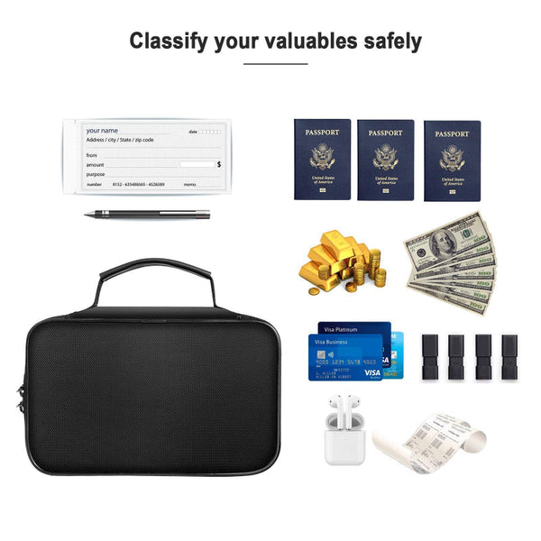 Document Organizer Storage Bag With Combination Lock Travel Folder Documents Passport Holder Office Supplies Security Water Repellent Tablet Administr