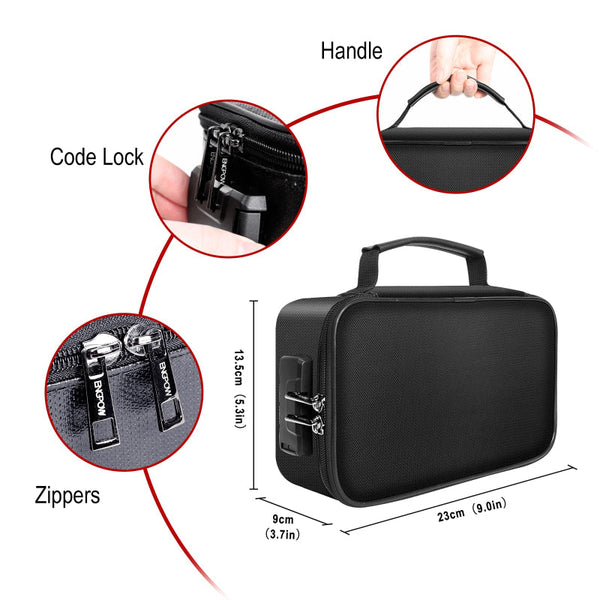 Document Organizer Storage Bag With Combination Lock Travel Folder Documents Passport Holder Office Supplies Security Water Repellent Tablet Administr