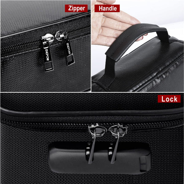 Document Organizer Storage Bag With Combination Lock Travel Folder Documents Passport Holder Office Supplies Security Water Repellent Tablet Administr