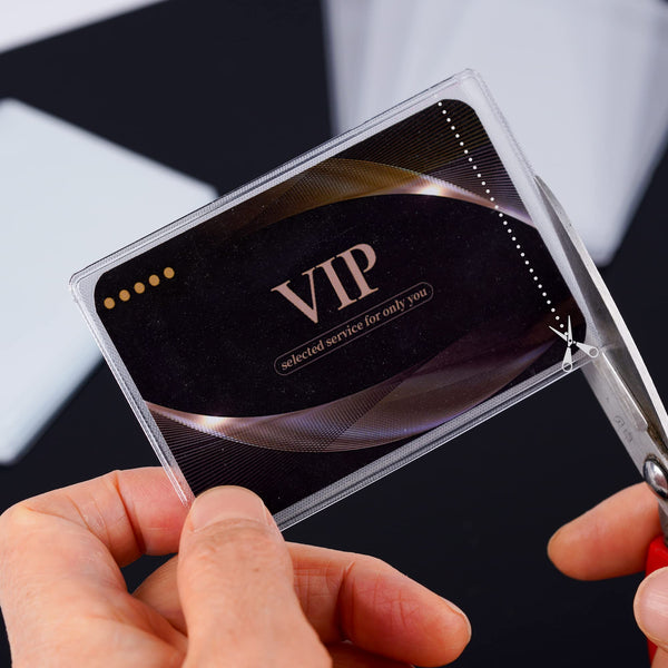 100X Transparent Card Holders Horizontal & Vertical Business Card Holders