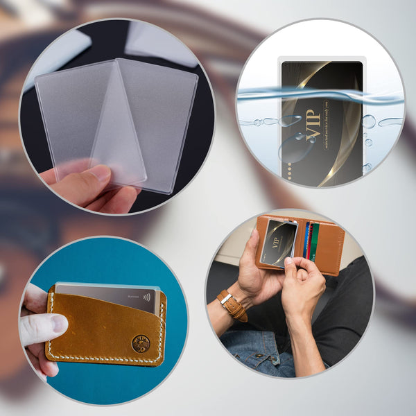 100X Transparent Card Holders Horizontal & Vertical Business Card Holders