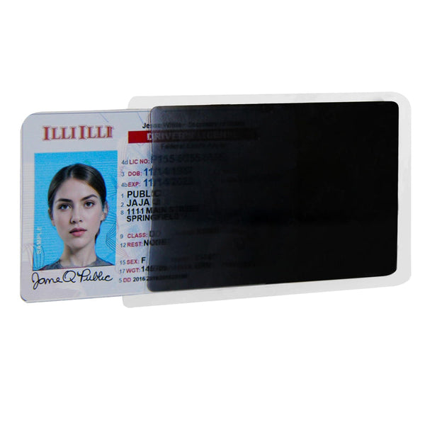 100 Piece Matte Black Pvc Privacy Card Holder Scratch Resistant Business Card Holders