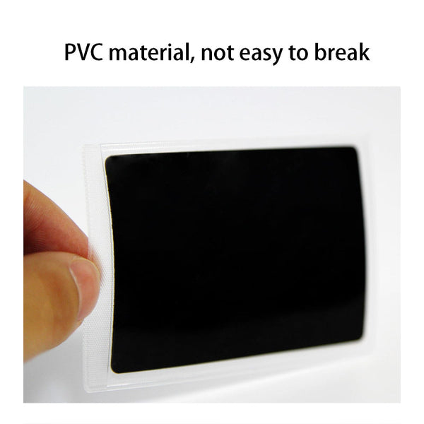 100 Piece Matte Black Pvc Privacy Card Holder Scratch Resistant Business Card Holders