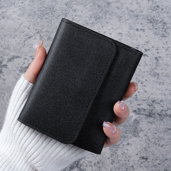 Womens Mini Flap Wallet Card Holder Pu Leather Coin Compartment Stylish Travel Gift For Compact Size 6 Colors Pack Of Wallets