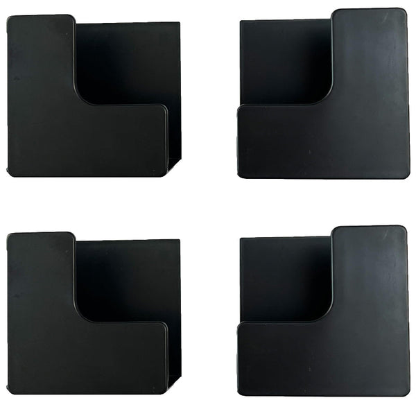 4Pk Black Adhesive Wall Hooks For Scales Laptops Cutting Boards Wall Hooks & Hangers