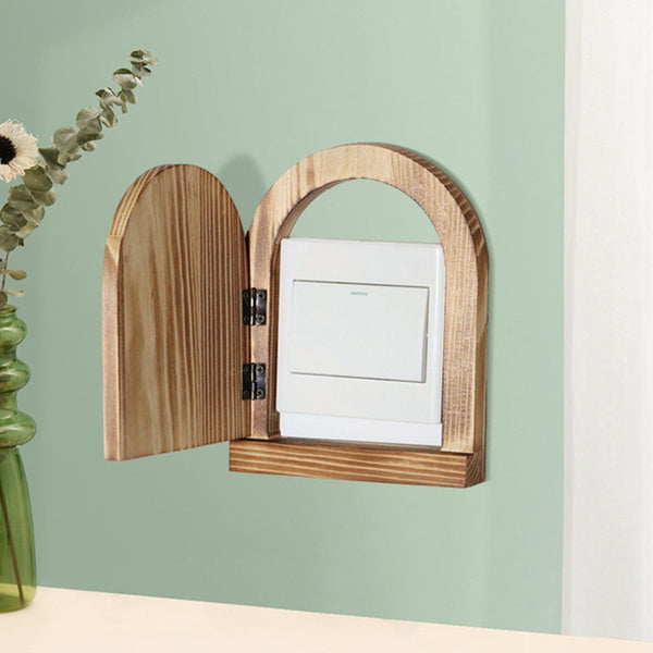 Elf Door Tooth Fairy Gnome Wood Wall Decoration Miniature Diy Crafts Wooden House Interior Accessories Tales Decorative Natural Material Paintable Mag