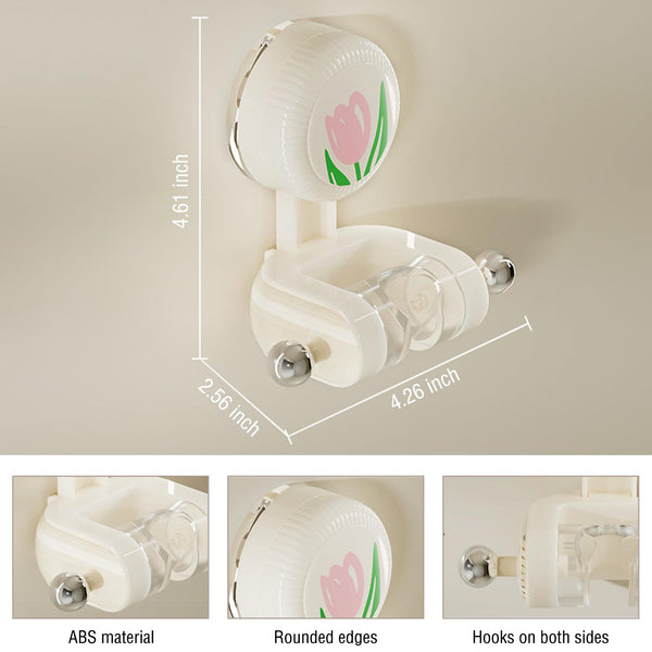 Shower Head Holder With Hooks Self Adhesive Beige Pink Shower Heads & Combos