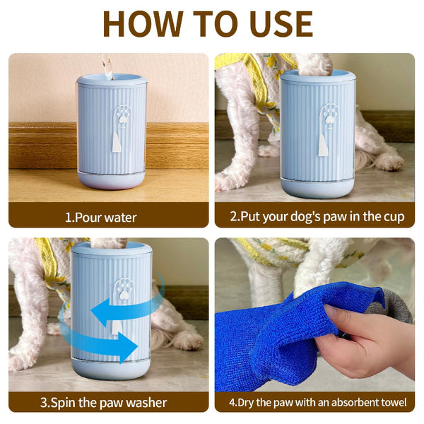 Blue Silicone Dog Paw Cleaner For Muddy Paws Portable Pet Grooming Tool Dog Grooming