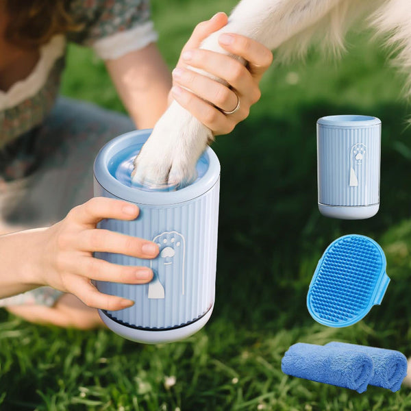 Blue Silicone Dog Paw Cleaner For Muddy Paws Portable Pet Grooming Tool Dog Grooming