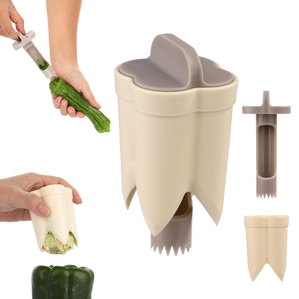 Bell Pepper Pitter Jalapeao Drill Chili Core Remover Universal Vegetable Cutter Kitchen Utensils Seed Handy Aid Fruit And Tool Accessories White 2 Pie