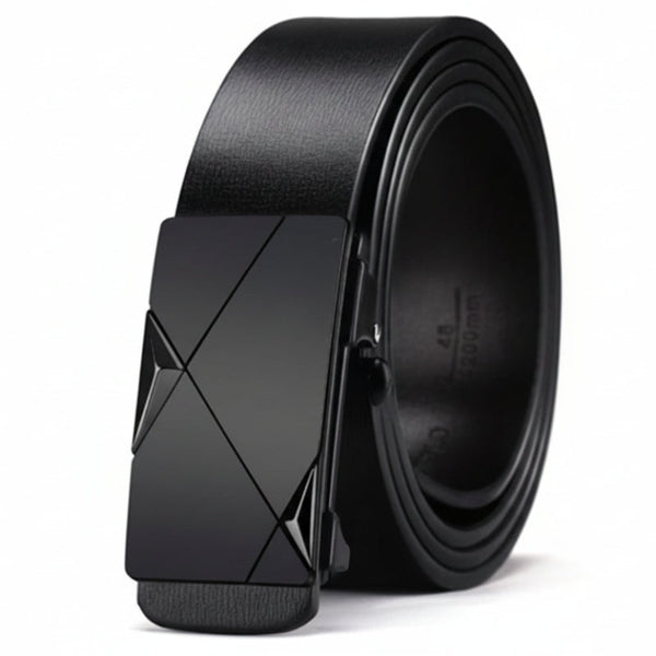 Men's Belt Trouser With Automatic Buckle Click Without Holes Luxury Costume Jeans Gift For Infinitely Adjustable 110 Cm 120 130 Black Pieces Belts