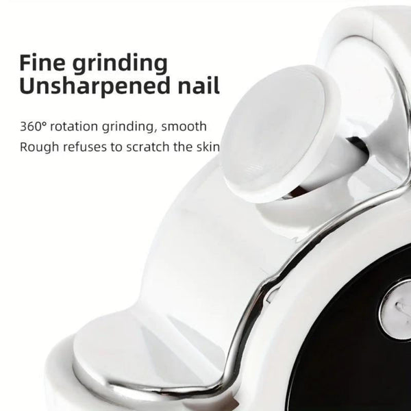 Electric Nail Clipper Automatic Trimmer Manicure Set Care File Rechargeable With Lcd Screen Scissors Hand Polishing Cordless Styling White 1 Piece Man