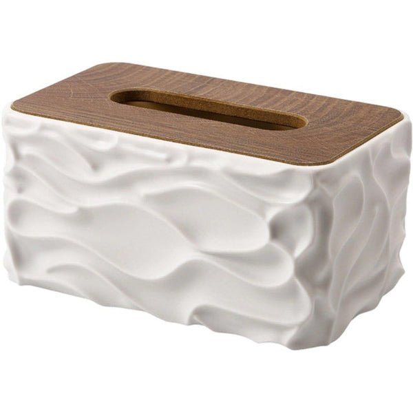 White Tissue Box Cover Holder Baby Wipes Dispenser Modern Storage Tissue Box Covers