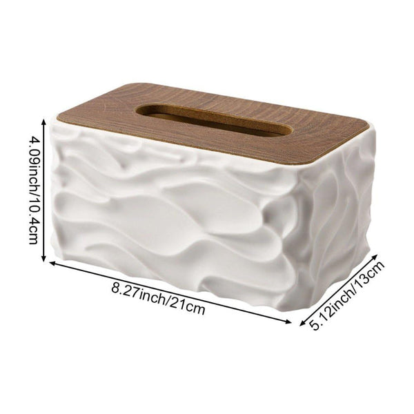 White Tissue Box Cover Holder Baby Wipes Dispenser Modern Storage Tissue Box Covers