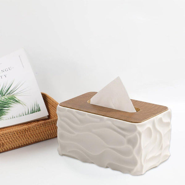 White Tissue Box Cover Holder Baby Wipes Dispenser Modern Storage Tissue Box Covers